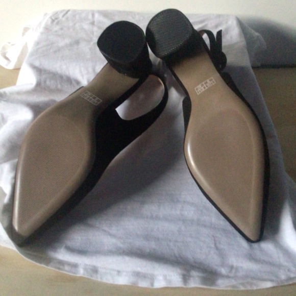 Aachcol Chunky Heel Black Sling Back Pump Size 9/40 - Picture 4 of 7